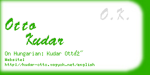 otto kudar business card